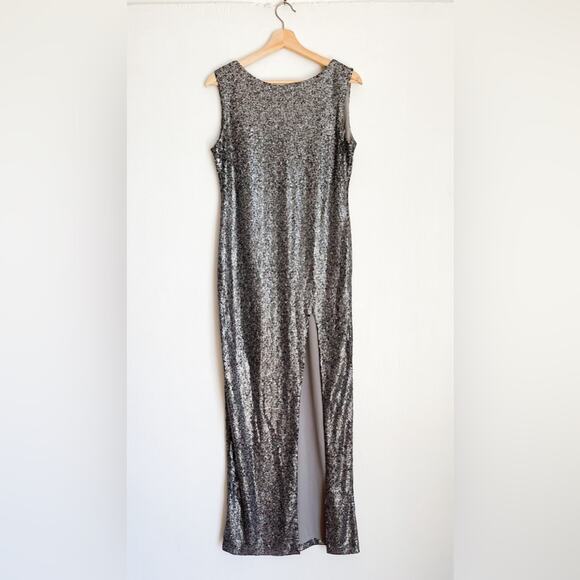 ASOS True Decadence Glamorous Sequin Maxi Dress With Slit - Picture 5 of 10